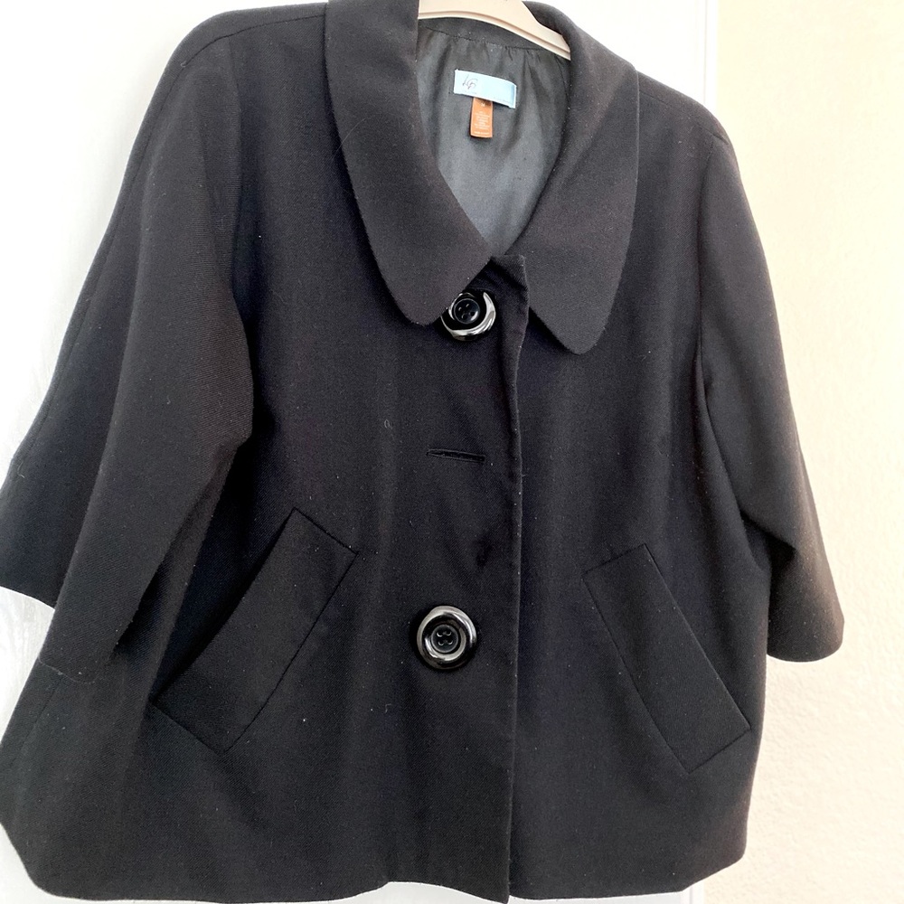 Poncho Cut Jacket 3/4 Length Sleeve